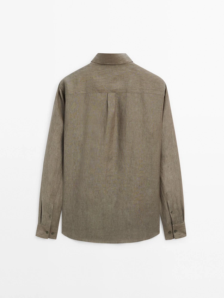 Chemise avec poches 100 % lin