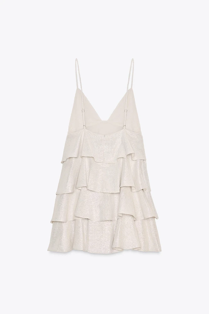 RUFFLED SHORT DRESS