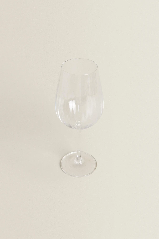 VERRE À VIN CRISTALLIN RELIEF