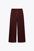 WIDE LEG RIBBED PANTS