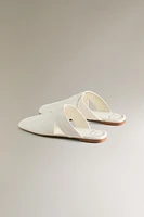 CROSSOVER LEATHER MULES