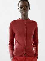 100% linen long sleeve cardigan