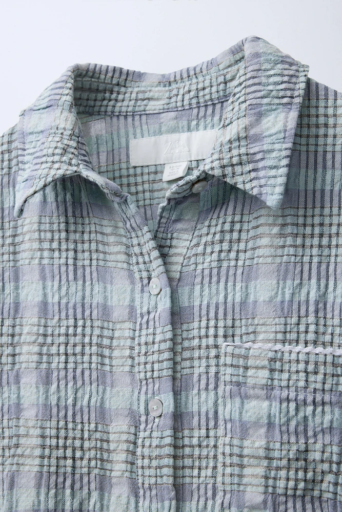 CHEMISE AVEC IMPRIMÉ À CARREAUX