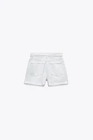 SHORT EN JEAN TAILLE HAUTE TRF MOM FIT