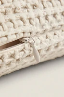 WAFFLE-KNIT THROW PILLOW COVER