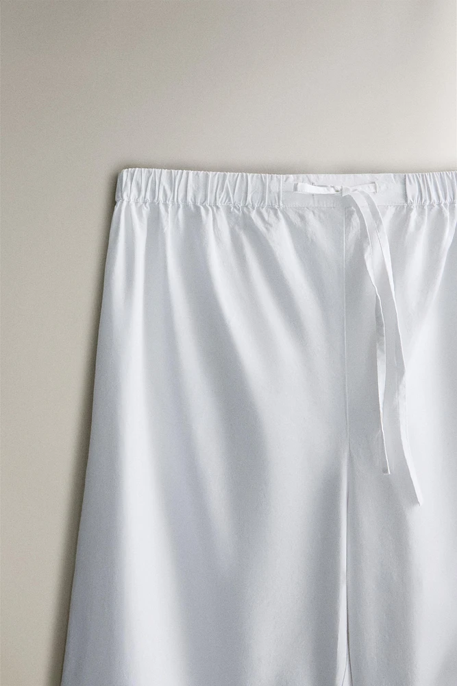 PANTALON COTON BRODERIES