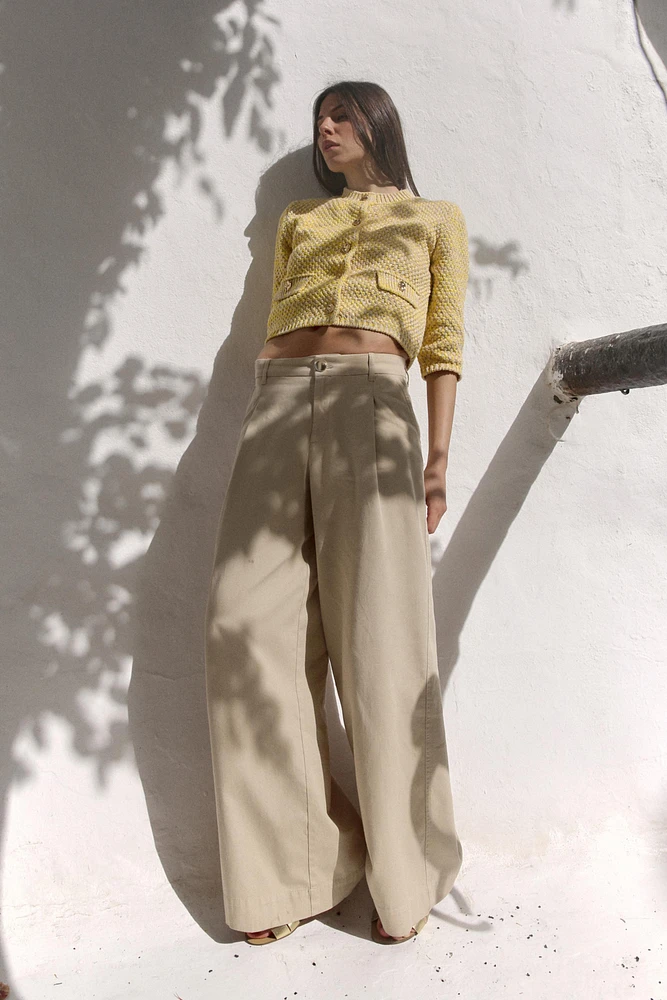 WIDE LEG PANTS WITH DARTS