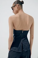 TOP BANDEAU EN DENIM TRF