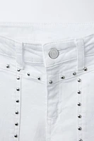 STUDDED FLARE JEANS