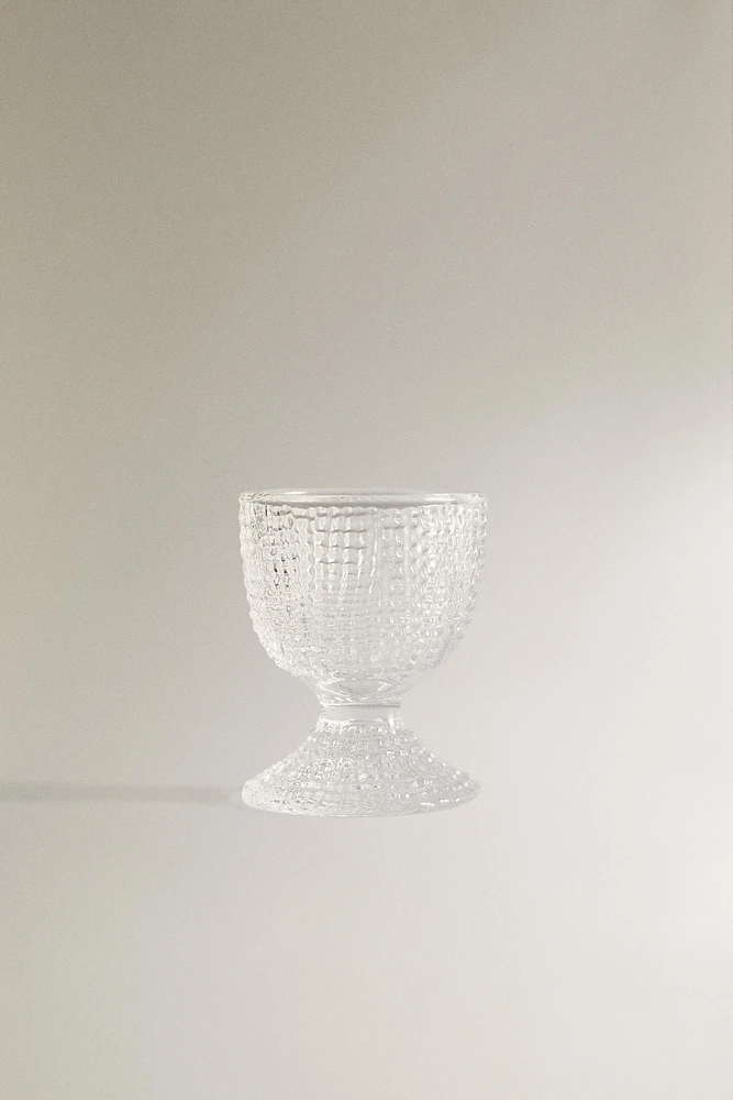 COQUETIER VERRE RECYCLABLE RELIEF