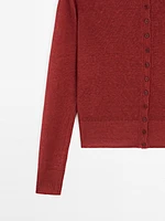 100% linen long sleeve cardigan