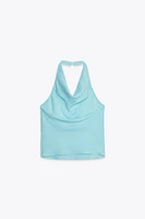 FLOWY HALTER TOP