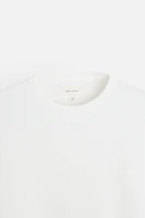 T-SHIRT À TEXTURE QUADRILLÉE
