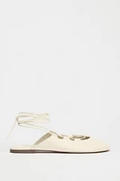 CHAUSSURES BALLERINES OUVERTES À L'ARRIÈRE EN CUIR