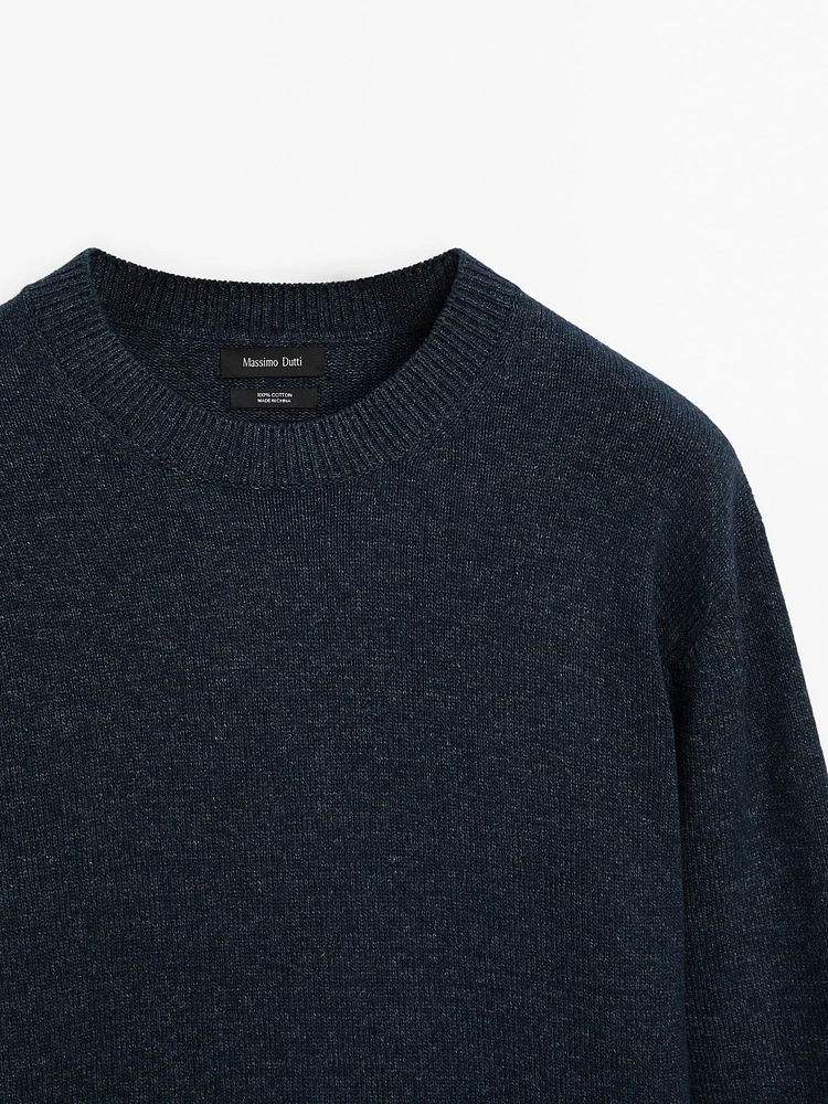 100% cotton knit sweater