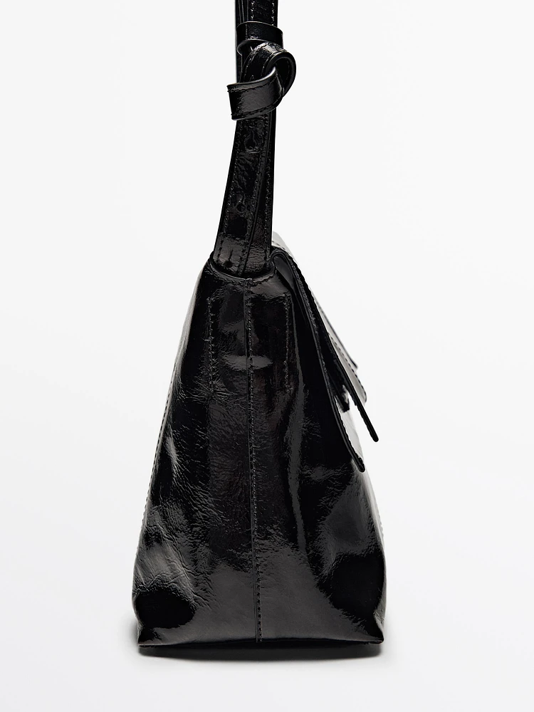 Mini-sac flap nappa craquelé