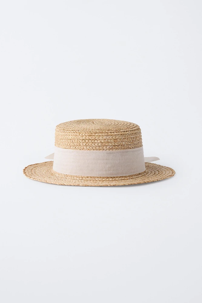 BOW BOATER HAT