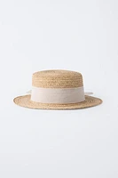 BOW BOATER HAT