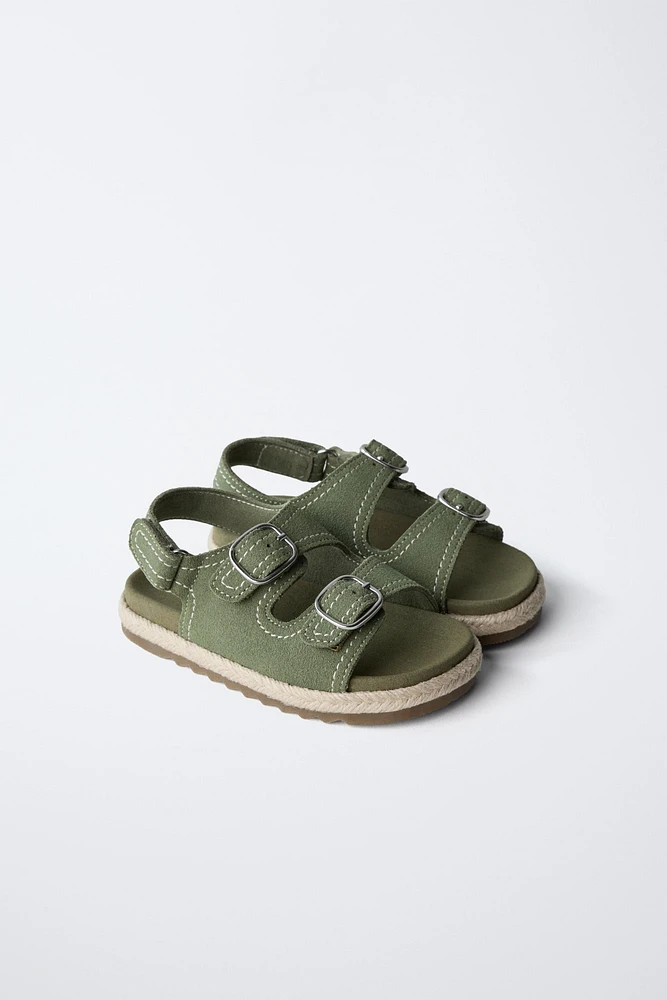 JUTE LEATHER SANDALS