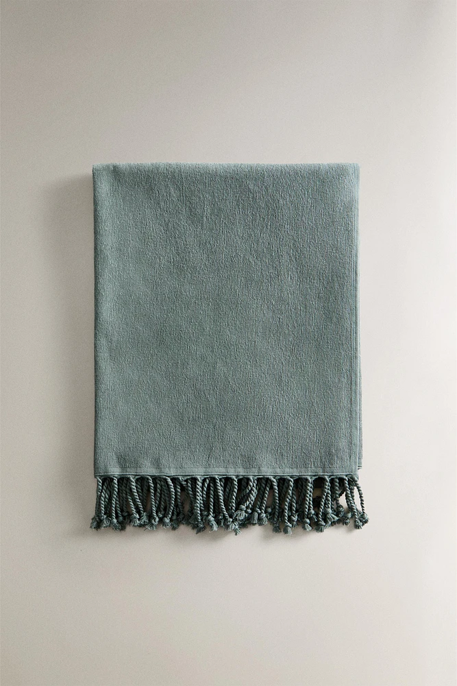SERVIETTE DE PLAGE COTON FRANGES