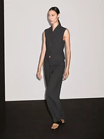 Pantalon straight léger 100 % lin