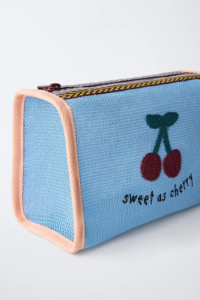CHERRY TOILETRY BAG