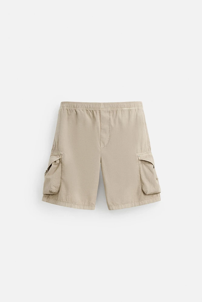 RELAXED FIT CARGO SHORTS