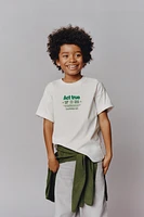 RAISED TEXT T-SHIRT