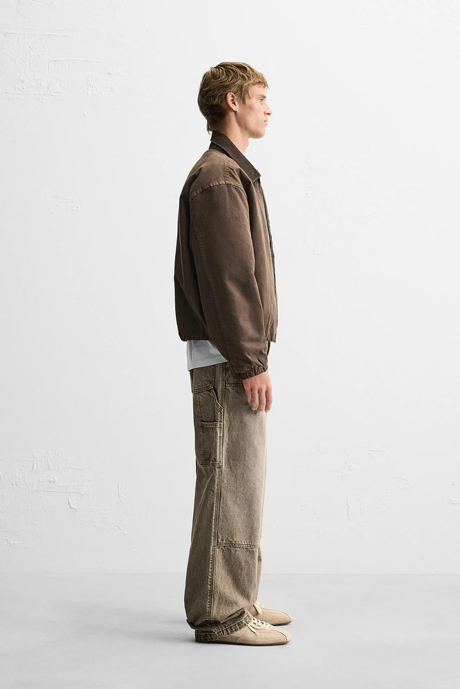 WASHED CARPENTER POCKET PANTS