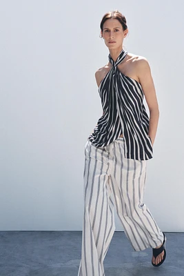 ZW COLLECTION STRIPED PALAZZO PANTS