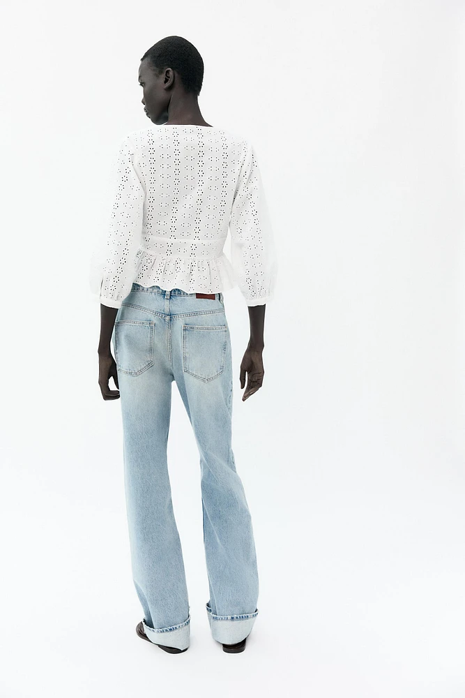 EYELET EMBROIDERY SHIRT