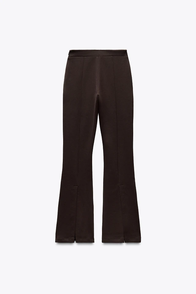 Zara CALÇAS FLARE INTERLOCK Centro Colombo
