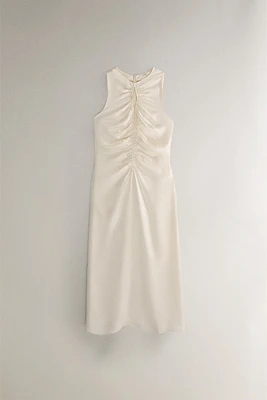 GATHERED SILK NIGHTGOWN