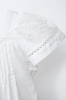 EMBROIDERED OPENWORK DRESS