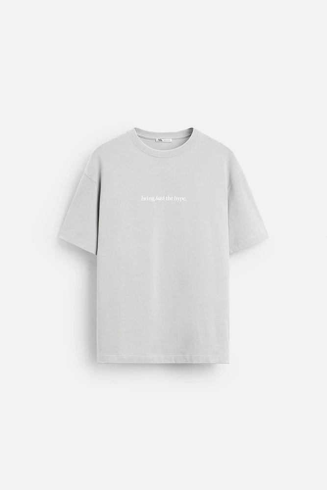 PRINTED TEXT T-SHIRT
