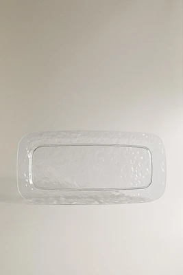 ACRYLIC TRAY WITH TEXTURED EDGE