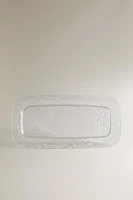 ACRYLIC TRAY WITH TEXTURED EDGE