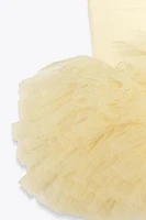 TOP ÉLASTIQUE EN TULLE AVEC VOLUME DANS LE BAS