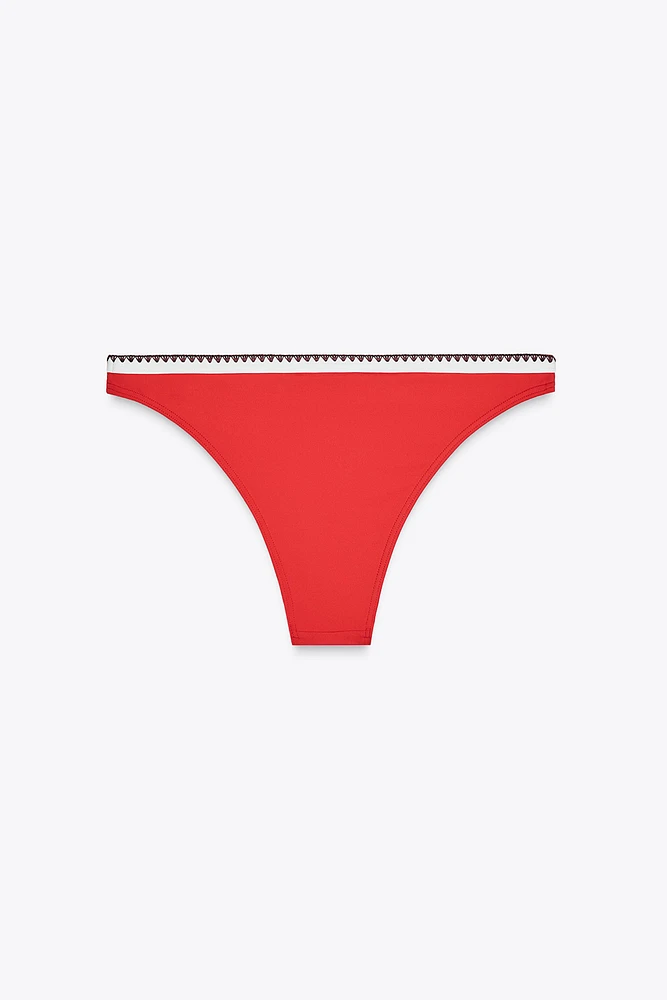 CONTRAST BIKINI BOTTOMS