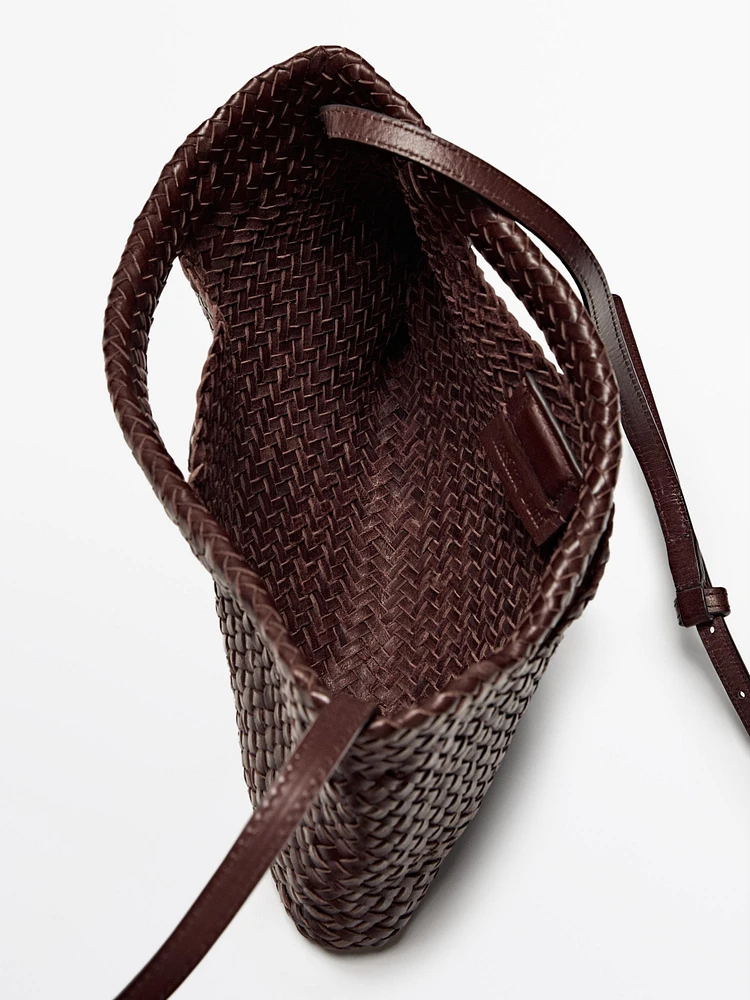 Woven nappa leather mini bag