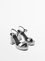 Sandales plateforme cuir