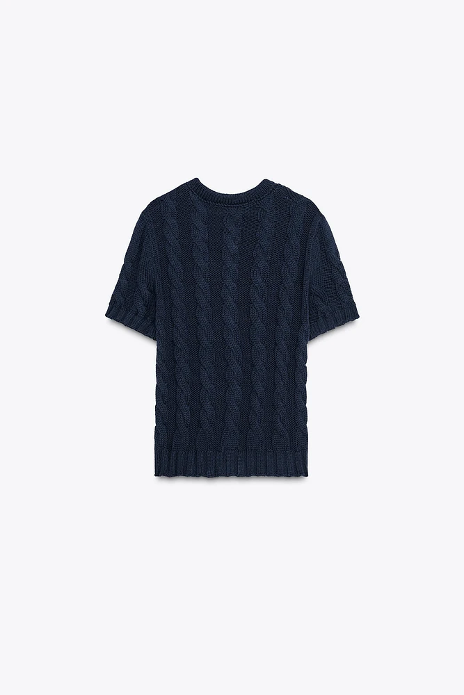 CONTRAST BUTTON KNIT JACKET