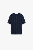 CONTRAST BUTTON KNIT JACKET