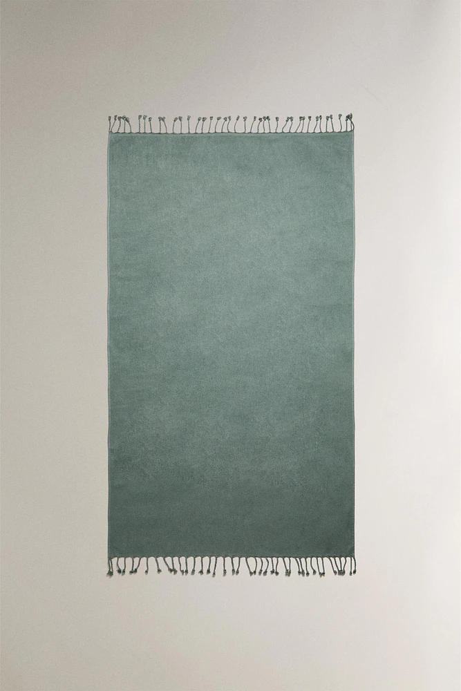 SERVIETTE DE PLAGE COTON FRANGES