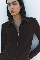 CREPE ZIPPER JACKET