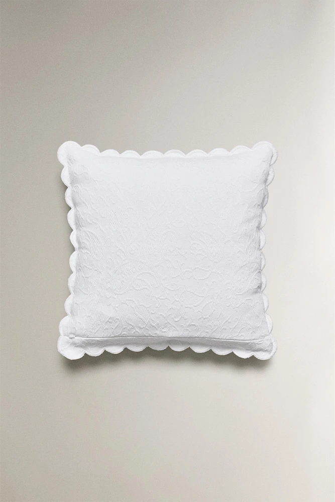 HOUSSE DE COUSSIN FLEURS ONDULÉ
