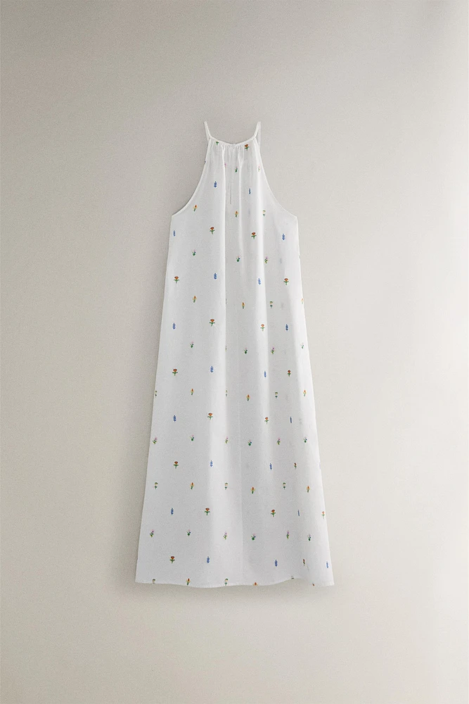 COTTON NIGHTGOWN WITH MINI FLOWERS