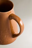 CARAMEL STONEWARE PITCHER