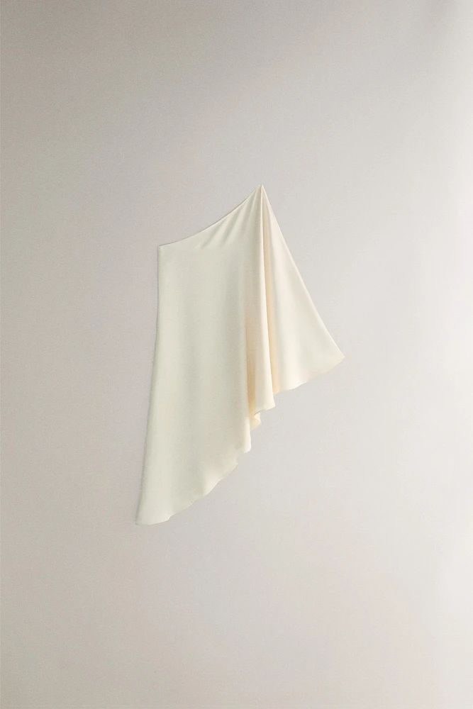 SATEEN ASYMMETRIC CAPE