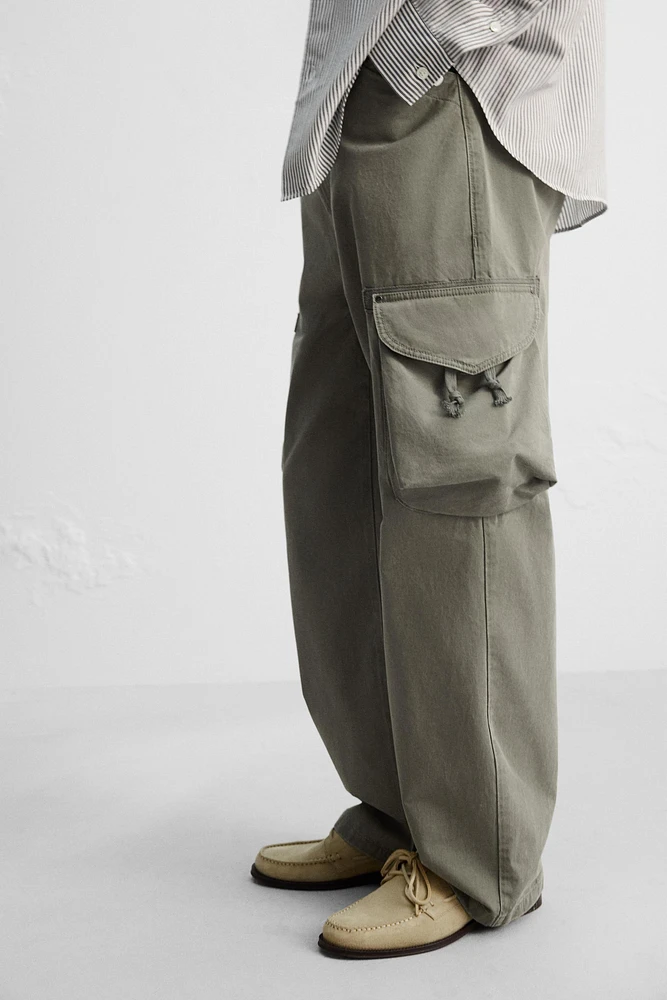 PANTALON CARGO DÉLAVÉ